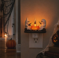 Ghosts Roasting Marshmallows Night Light, Halloween Nightlight Plug in Lamp
